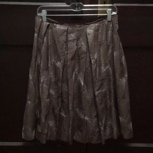 ⭐️3 for $15: Talbots brown/silver silk skirt